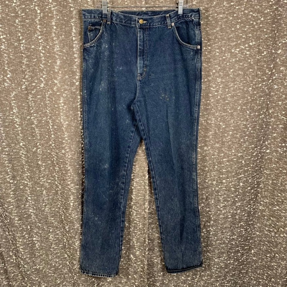 Vintage Nikoata Denim Jeans Dark Wash Straight Leg Workwear 38x34